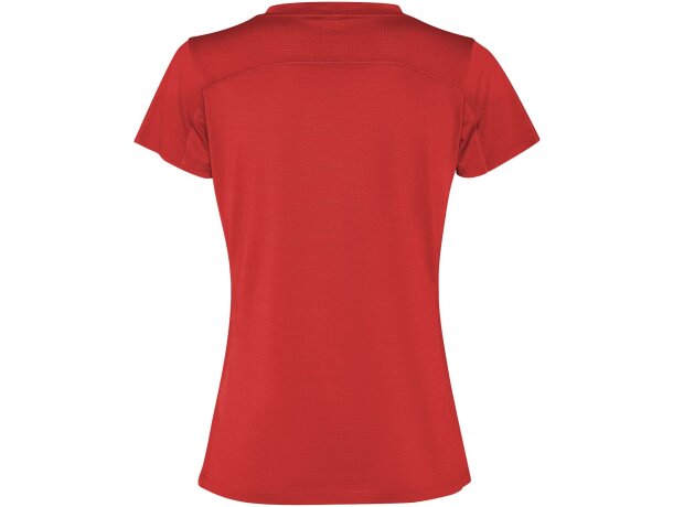 Camiseta deportiva mujer Slam Roly poliéster reciclado Rojo detalle 16