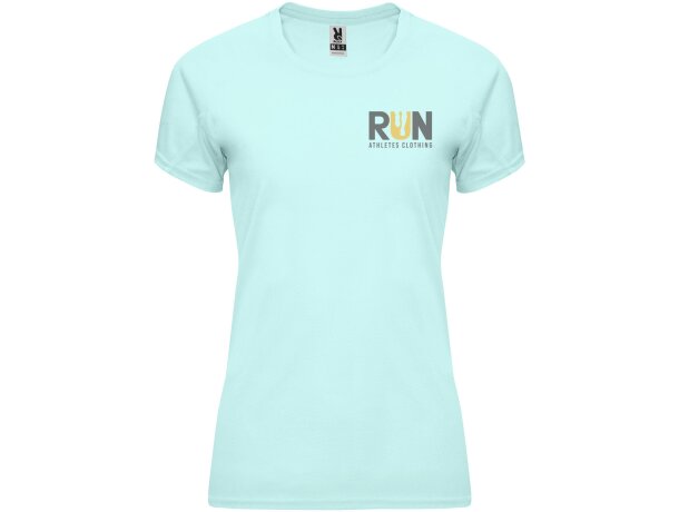 Camiseta deportiva manga corta mujer Bahrain Roly técnica detalle 89