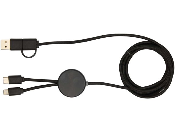 Cable 5 en 1 plástico reciclado Citala carga rápida 27W Negro intenso detalle 2