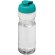Bidón deportivo de 650 ml con tapa Flip H2O Active® Base Tritan™ Transparente claro/azul aqua