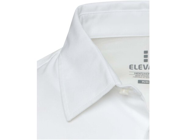 Camisa sarga Citrine hombre algodón BCI certificado 185 g/m² Blanco detalle 7