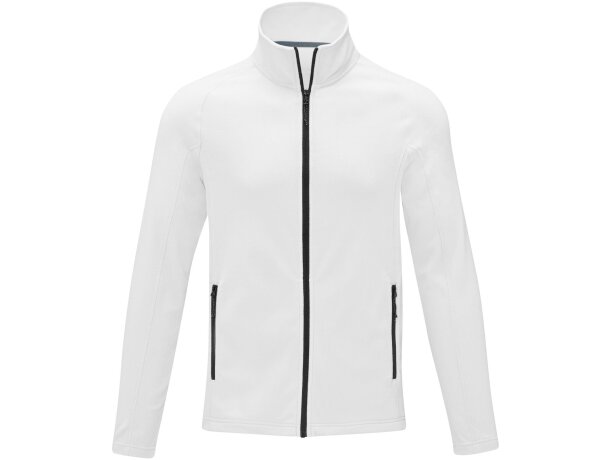Chaqueta polar para hombre Zelus con cremallera reversible Blanco detalle 2
