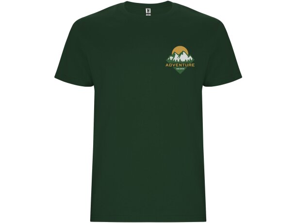 Camiseta manga corta hombre Stafford Roly algodón 190 g/m² Verde botella detalle 105