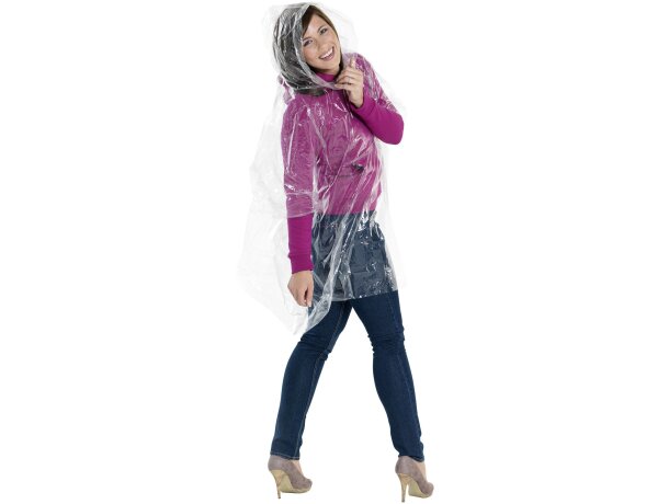 Poncho impermeable en llavero con forma de balón de fútbol Xina Negro intenso/blanco detalle 3