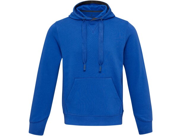 Sudadera con capucha unisex Laguna algodón BCI y poliéster Azul detalle 8