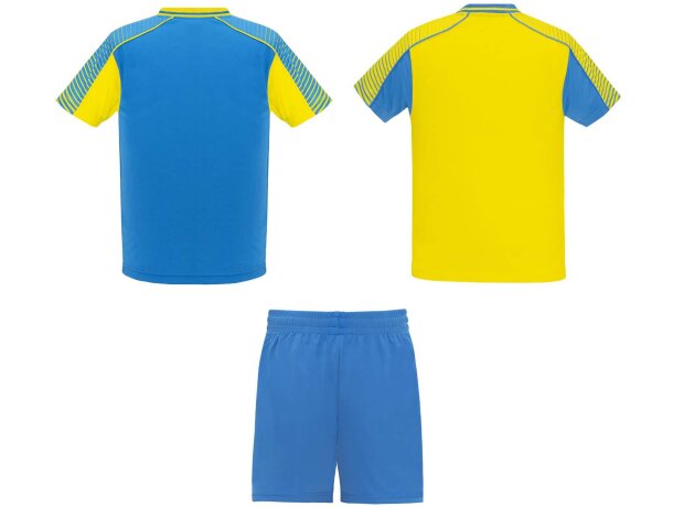 Conjunto deportivo unisex Juve Roly en poliéster transpirable Amarillo/azul real detalle 5