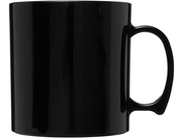 Taza plástico san 300ml con asa integrada personalizable Negro intenso detalle 2