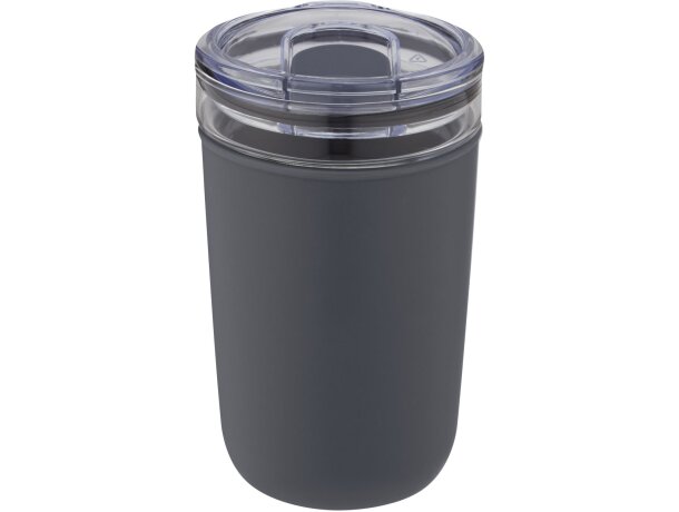 Vaso Bello vidrio borosilicato 420ml con carcasa reciclada Gris detalle 23