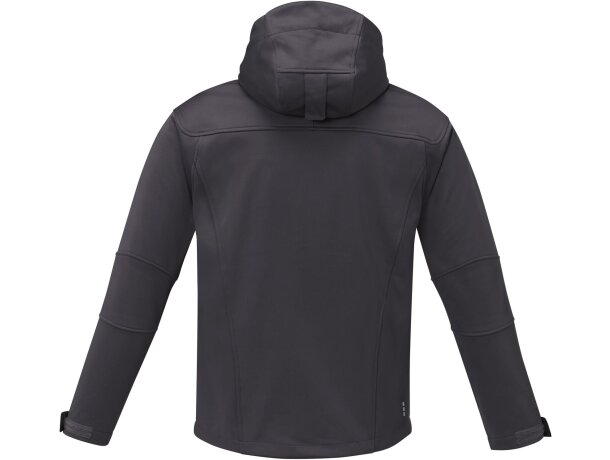 Chaqueta softshell Match para hombre de tres capas Elevate Gris tormenta detalle 8