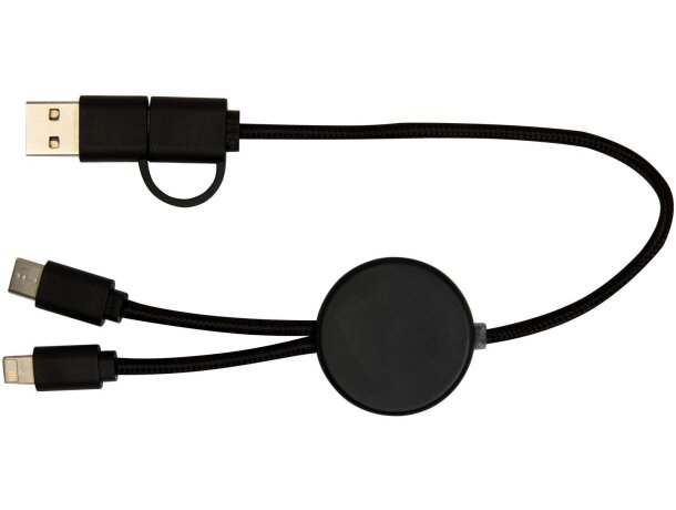 Cable 5 en 1 Citala de plástico reciclado Negro intenso detalle 3