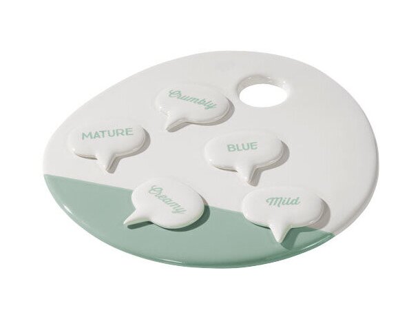 Tabla para quesos de cerámica personalizada blanca Tabla para quesos de cerámica personalizada blanca
