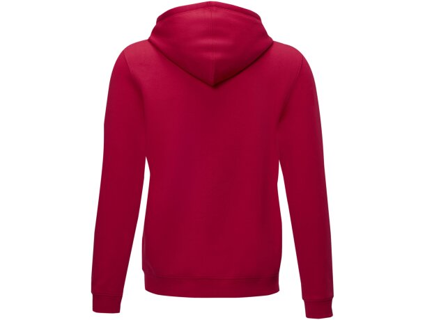 Sudadera con capucha y cremallera Ruby para hombre sostenible Rojo detalle 8