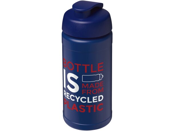 Bidón deportivo Baseline reciclado con tapa Flip 500ml Azul/azul detalle 1