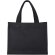 Bolsa tote con fuelle algodón reciclado certificado GRS Odessa Negro intenso detalle 8