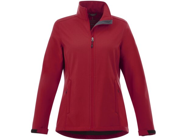 Chaqueta softshell de mujer Maxson impermeable transpirable Rojo detalle 2