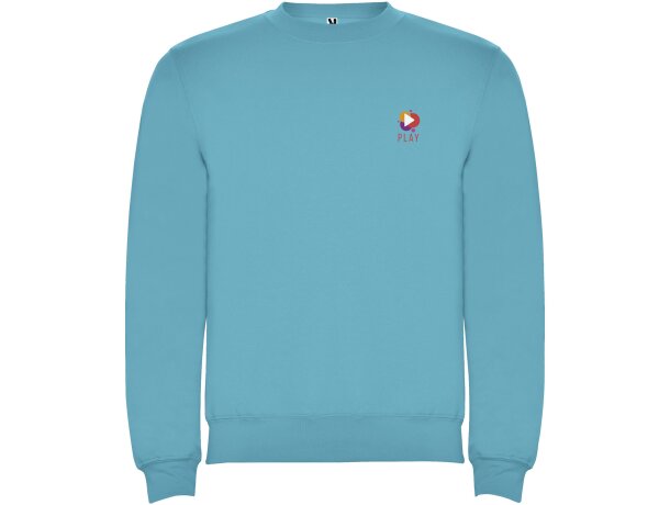 Sudadera cuello redondo infantil Roly Clasica 280 g/m² Azul turquesa detalle 19