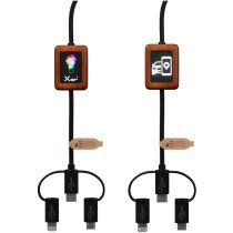 Cable CarPlay SCX.design C46 bambú retroiluminado