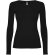 Camiseta manga larga mujer algodón 100% Roly Extreme Negro intenso