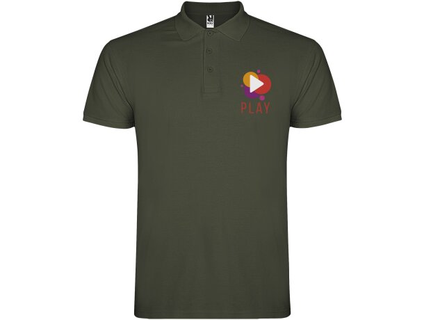 Polo manga corta hombre Star Roly 100% algodón piqué 200 g/m² detalle 29