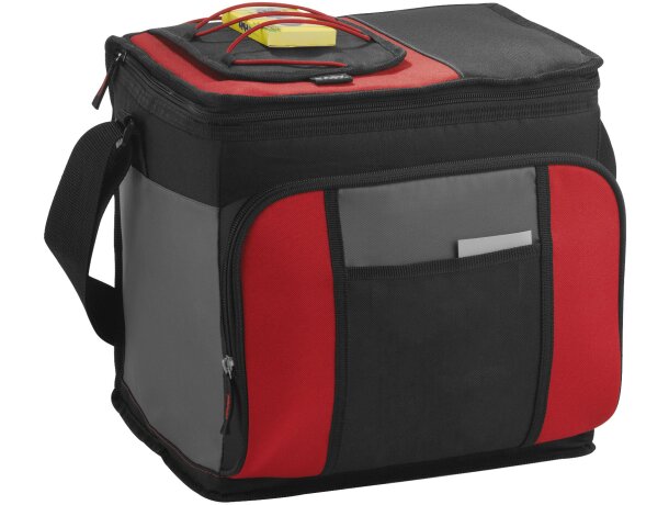 Bolsa isotérmica para 24 latas Rojo/negro intenso/gris detalle 3