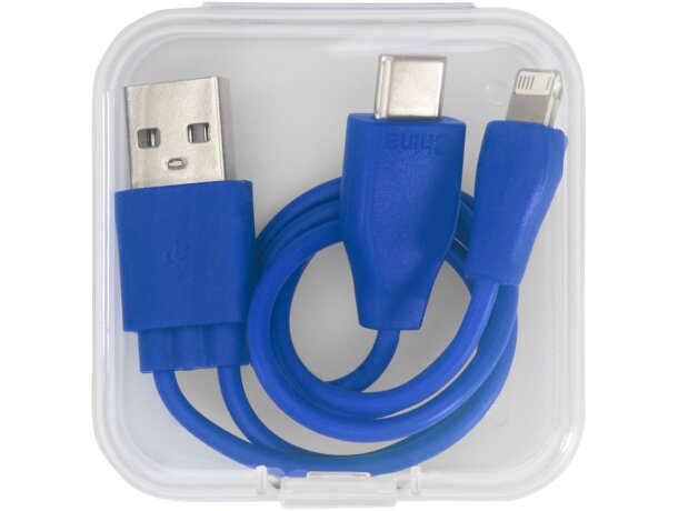Cable de carga reversible 3 en 1 Ario Azul real detalle 7