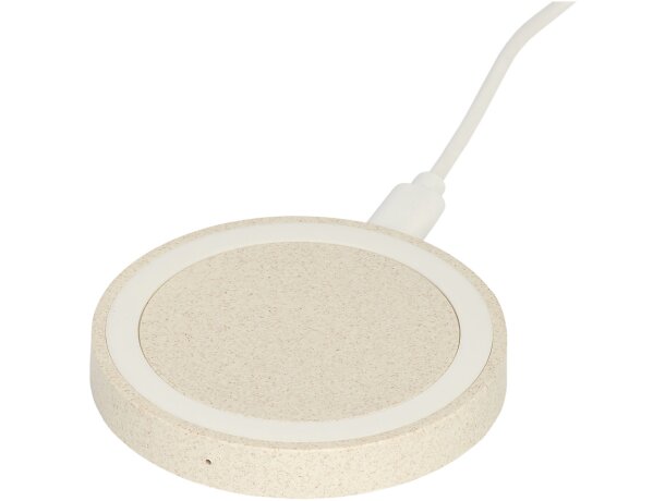 Base de carga inalámbrica de 5 W de paja de trigo Naka Beige detalle 5