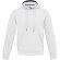 Sudadera con capucha unisex Laguna algodón BCI y poliéster Blanco detalle 2