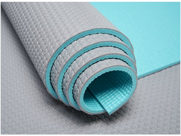 Esterilla yoga Babaji con superficie texturizada y bolsa Gris/verde menta detalle 4