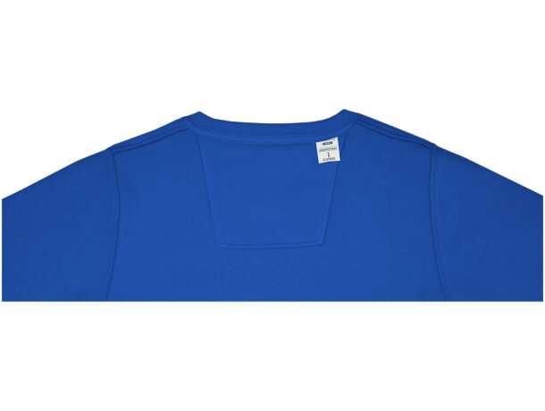 Jersey cuello redondo mujer Zenon interior afelpado algodón Azul detalle 19
