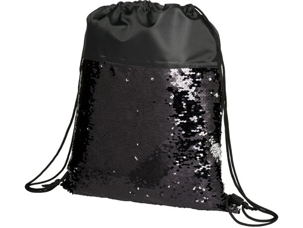 Mochila de cuerdas con lentejuelas 5L Mermaid Negro intenso detalle 8