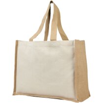 Bolsa Tote para compras de lona y yute de 320 g/m² Varai personalizado