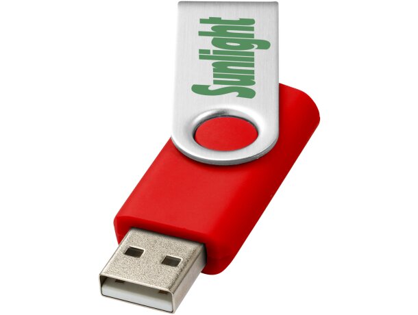 Memoria USB Rotate 2GB con protección giratoria de aluminio Rojo brillante detalle 13