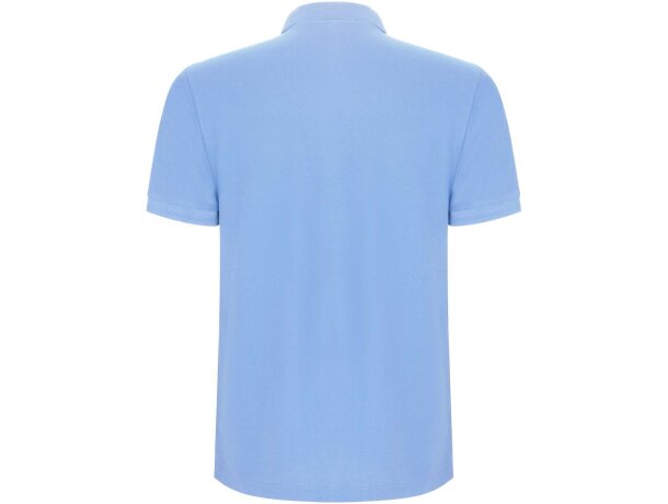Polo manga corta hombre Pegaso Premium Roly punto piqué Azul celeste detalle 22