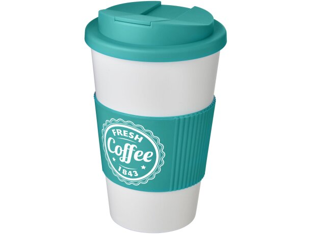 Americano® vaso 350 ml con agarre y tapa antigoteo personalizado