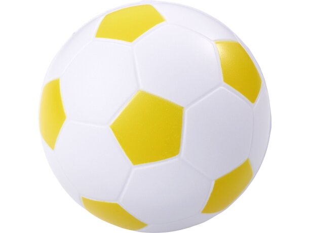Antiestrés balón de fútbol Amarillo/blanco detalle 2