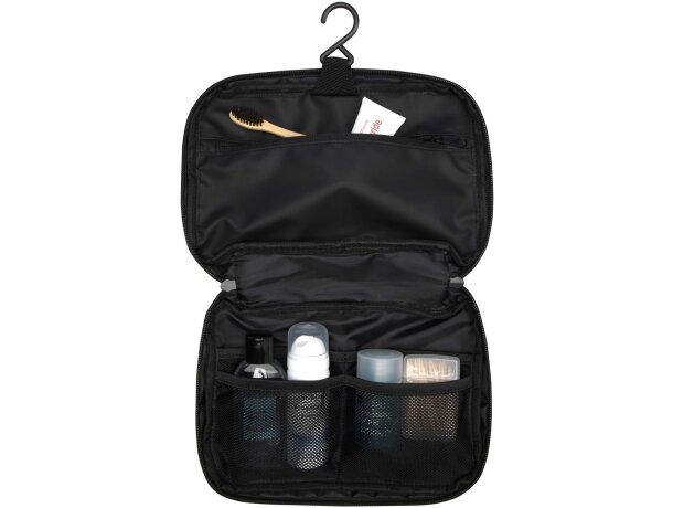 Neceser modular de poliéster reciclado certificado GRS Roam Negro intenso detalle 3