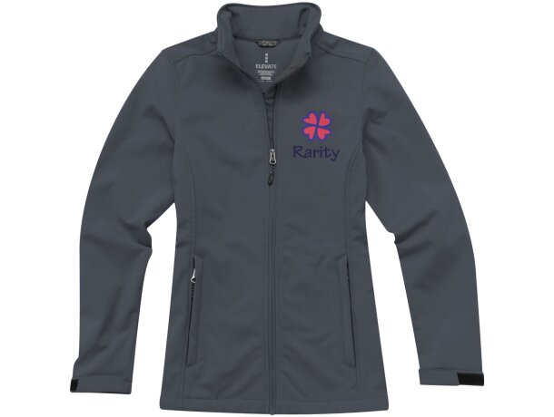 Chaqueta softshell de mujer Maxson impermeable transpirable Gris tormenta detalle 25