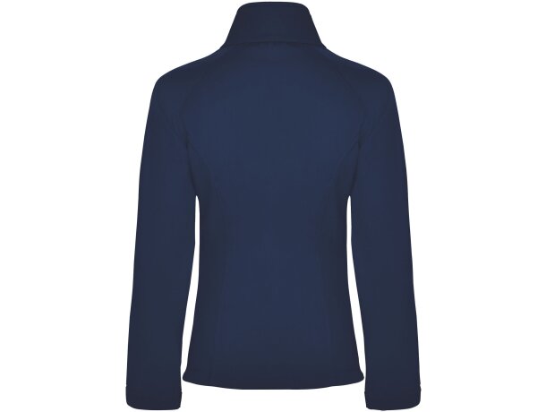 Chaqueta softshell mujer Antártida Roly con cremallera invertida Azul marino detalle 10