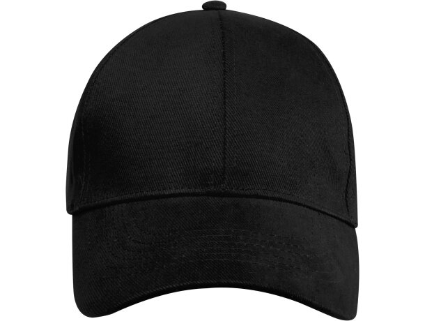 Gorra eco-amigable de 6 paneles grs reciclada Negro intenso detalle 23