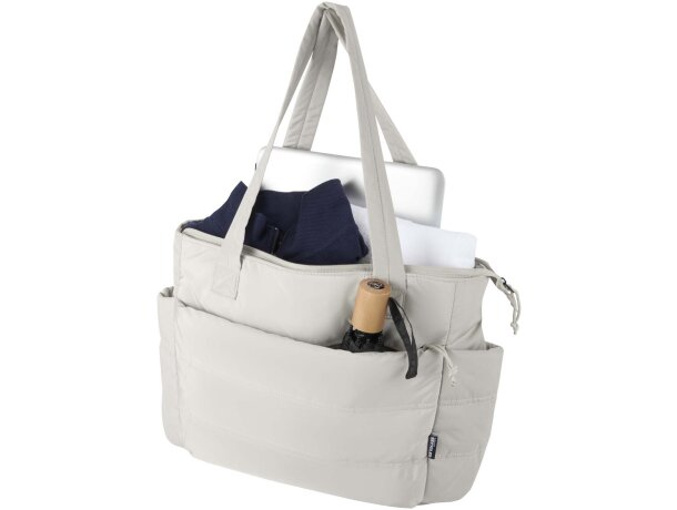 Bolsa tote Puffer acolchada reciclada GRS para portátil 15,6 detalle 9