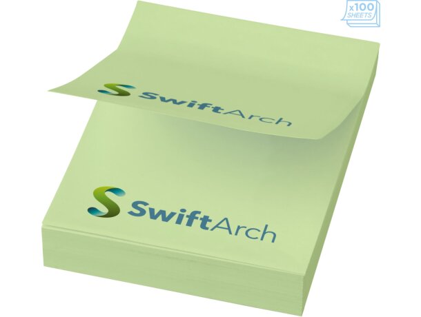 Notas adhesivas Sticky-Mate 50x75 mm personalizables Verde nenta detalle 12