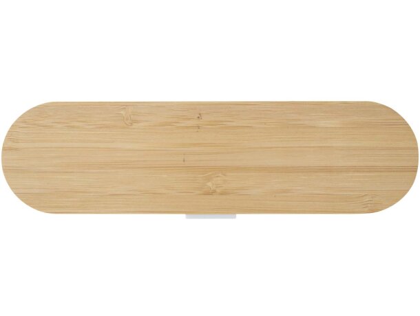 Set cubiertos reutilizables con tapa bambú Runa Blanco detalle 6