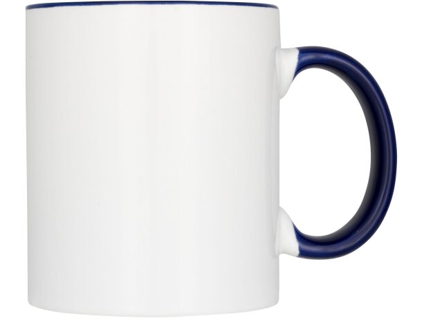 Taza de 350 ml para sublimación con asas e interior de color Pix Azul detalle 6