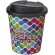 Vasos de plástico antiderrame pp reciclado 250ml Blanco/negro intenso