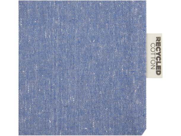 Bolsa de regalo Pheebs algodón reciclado con cierre Azul mezcla detalle 8