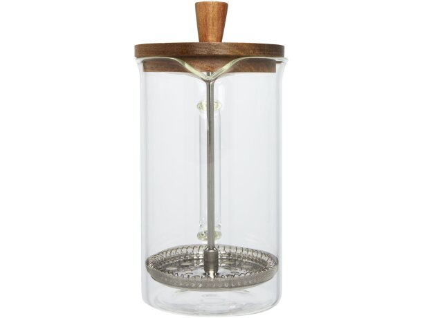 Cafetera de prensa francesa Ivorie 600ml vidrio borosilicato Transparente/madera detalle 3