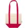 Bolsa tote mini algodón reciclado certificado GRS 320 g/m² Sam Rojo/natural detalle 9