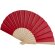 Abanico Manuela de madera y poliéster personalizable Rojo detalle 7