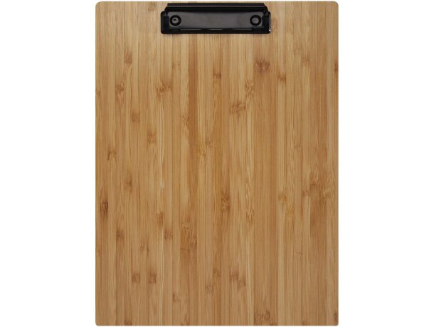 Portapapeles de bambú Tavula con clip metálico natural Natural detalle 2