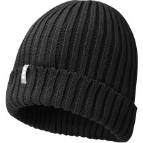 Gorro acanalado algodón orgánico negro unisex